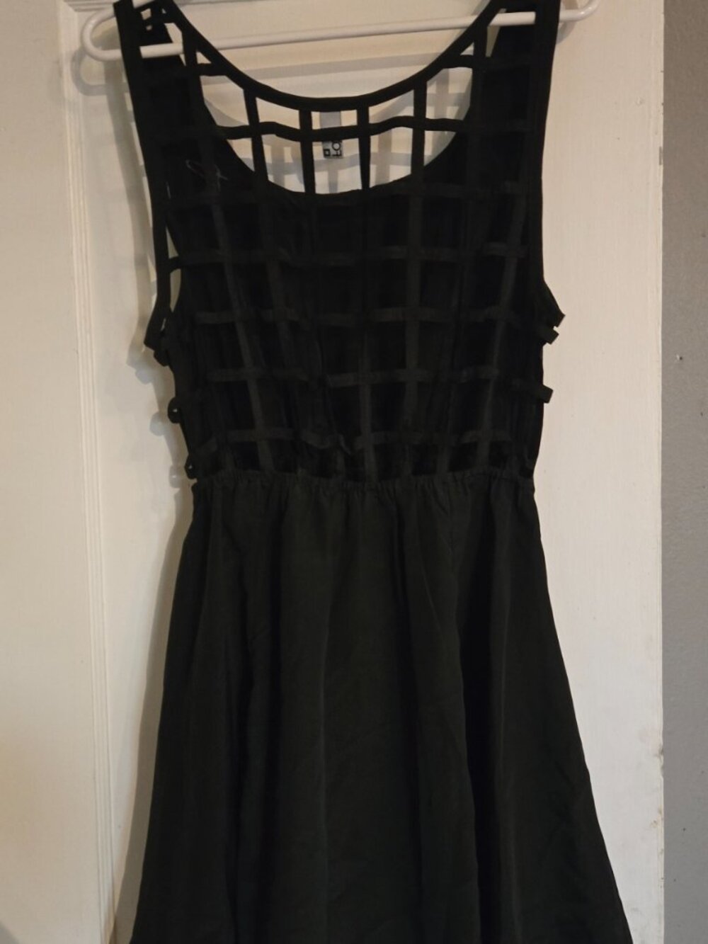 Fox Racing Black Lattice Cage Neckline Mini Dress - Size M - Picture 4 of 4